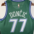 Luka Doncic No.77 Dallas Mavericks Throwback Green Jersey 2025-26 NBA Authentic Swingman Jersey - View 3