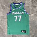 Luka Doncic No.77 Dallas Mavericks Throwback Green Jersey 2025-26 NBA Authentic Swingman Jersey - View 9