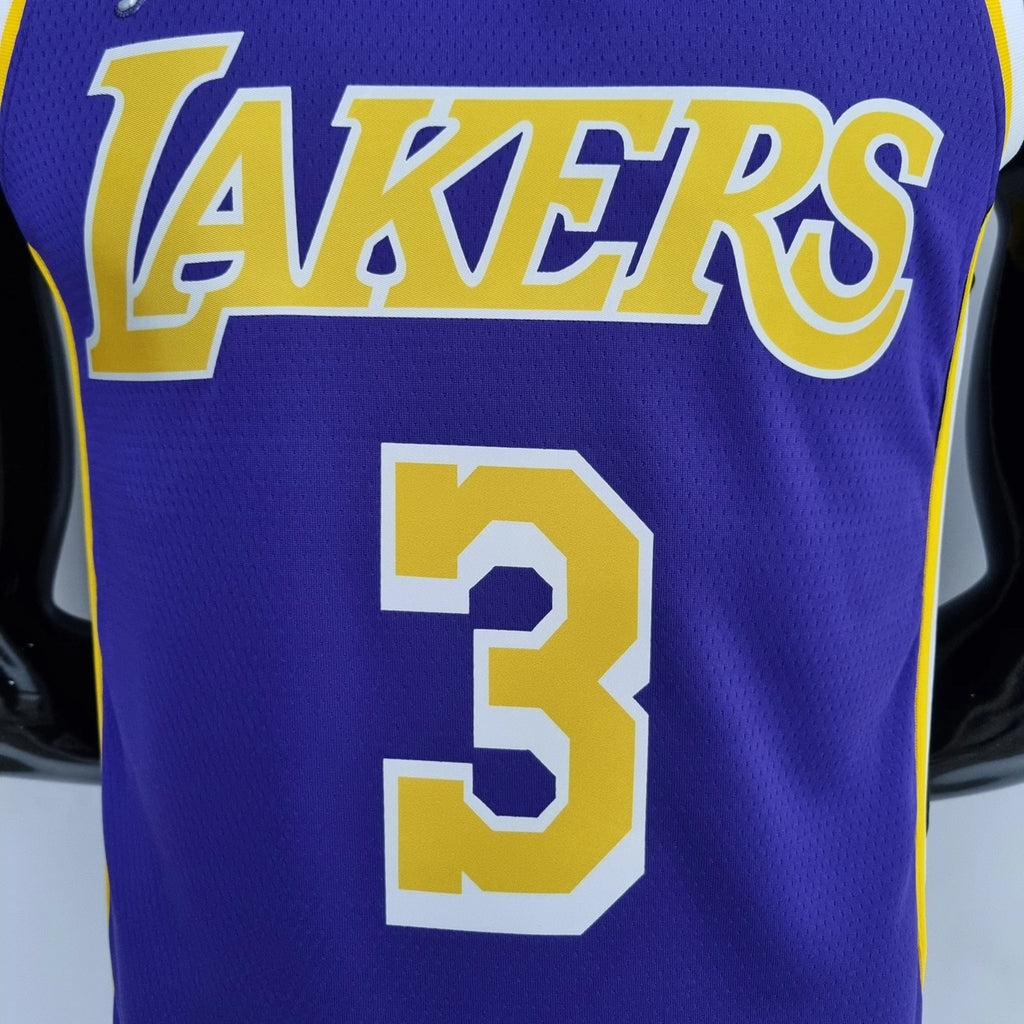 Davis Lakers #3 Jordan Jersey 2021 - View 003