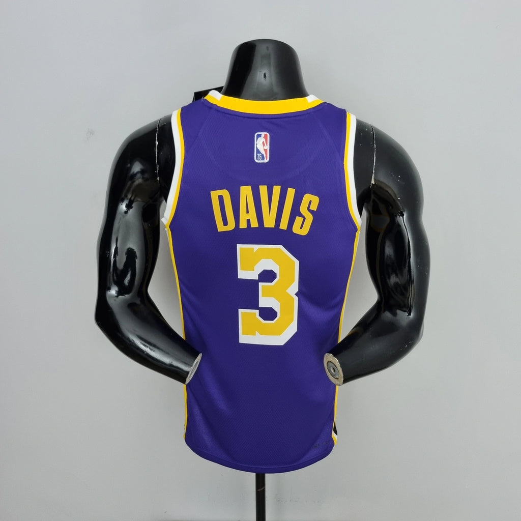 Davis Lakers #3 Jordan Jersey 2021 - View 006