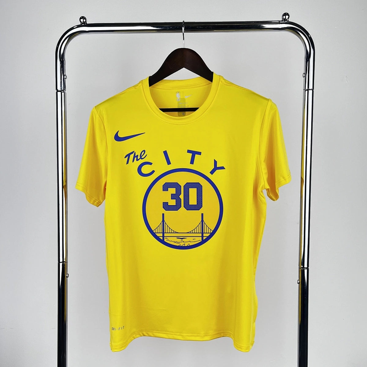 Golden State Warriors #30 Electric Yellow Jersey - View 001