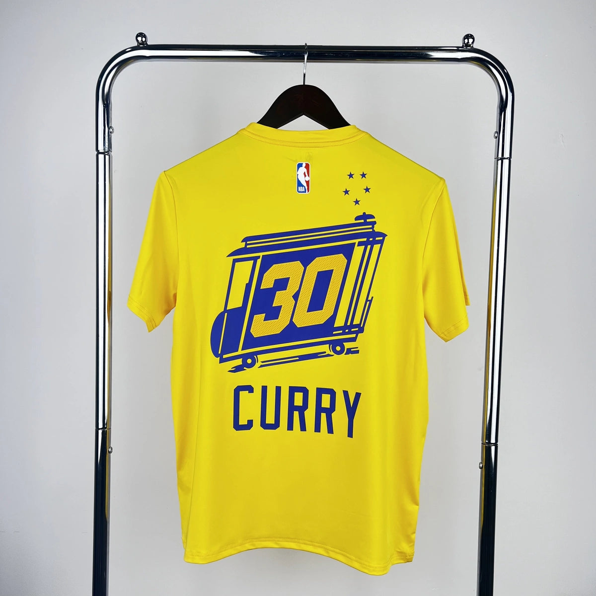 Golden State Warriors #30 Electric Yellow Jersey - View 002