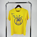 Golden State Warriors #30 Electric Yellow Jersey - View 003