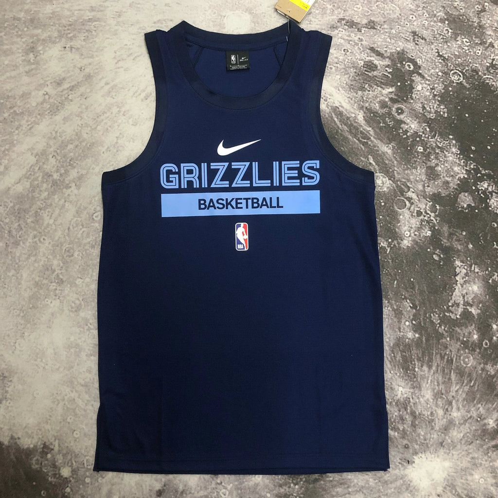 Grizzlies Front Full View in NavyBlue — Flatlay