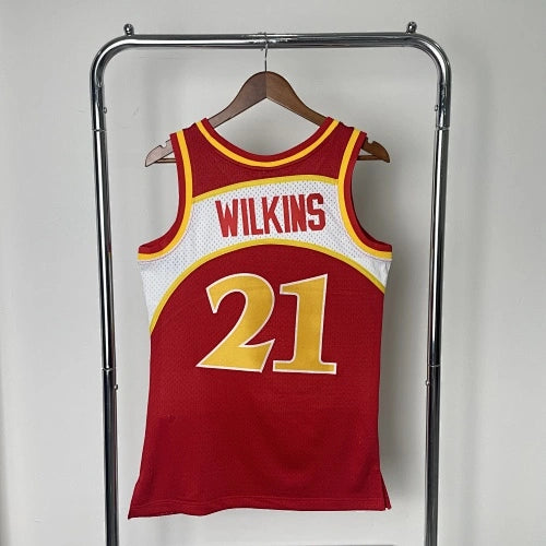 Dominique Wilkins Atlanta Hawks No.21 Throwback Swingman Jersey 1985-86 - View 858