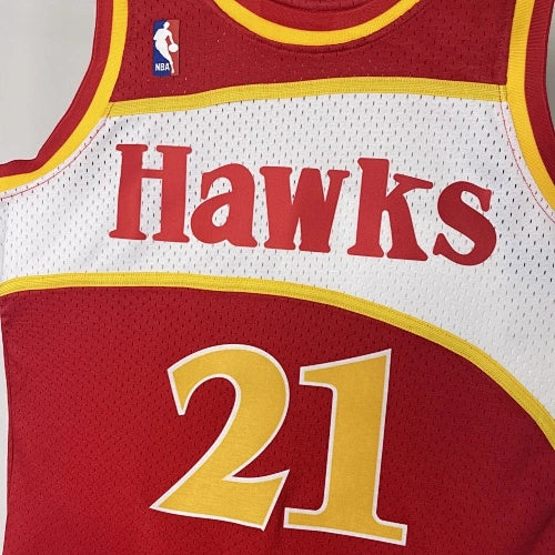 Dominique Wilkins Atlanta Hawks No.21 Throwback Swingman Jersey 1985-86 - View 858