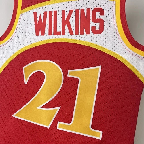 Dominique Wilkins Atlanta Hawks No.21 Throwback Swingman Jersey 1985-86 - View 858