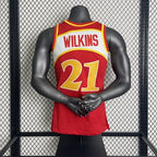 Dominique Wilkins Atlanta Hawks No.21 Throwback Swingman Jersey 1985-86 - View 858