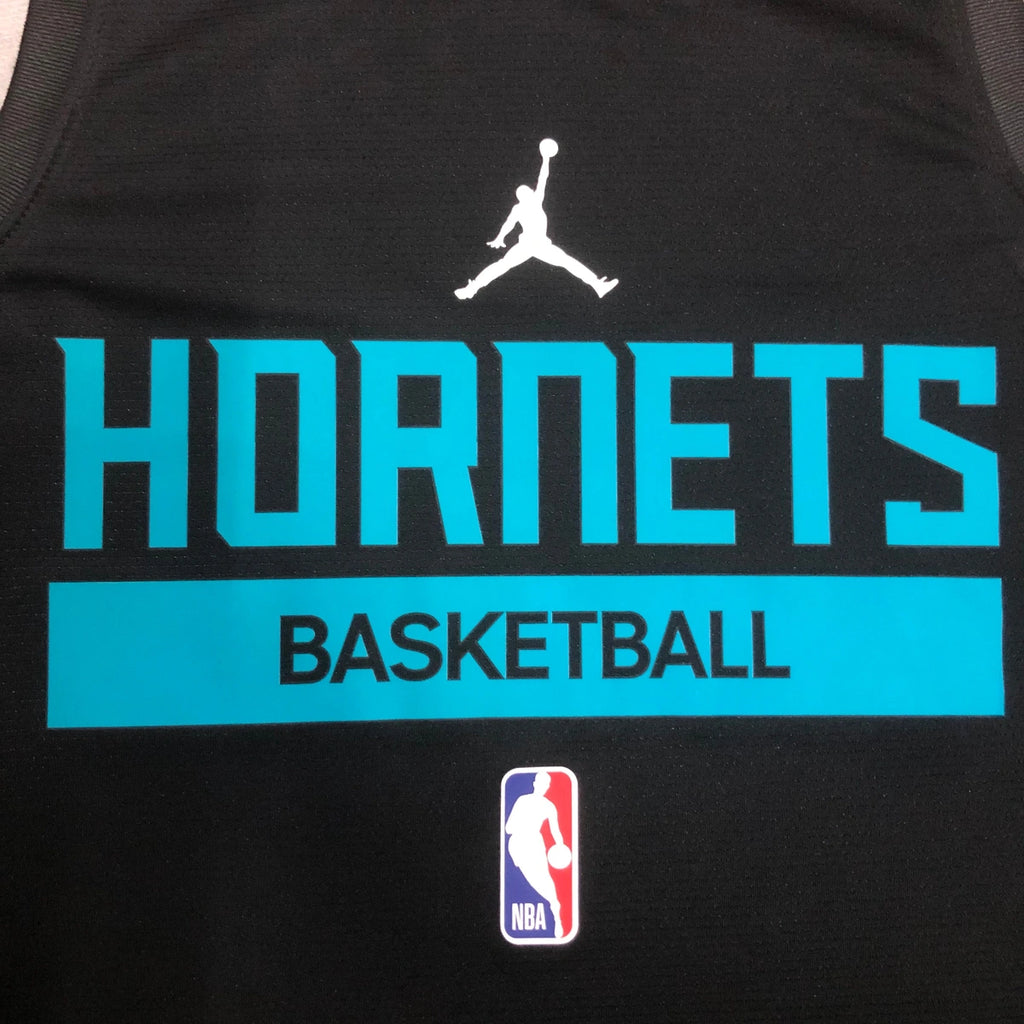 Hornets Front Full View in Black — Flatlay