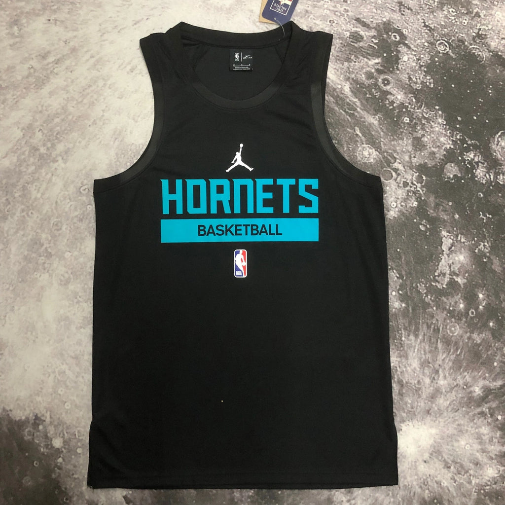 Hornets Front Full View in Black — Flatlay