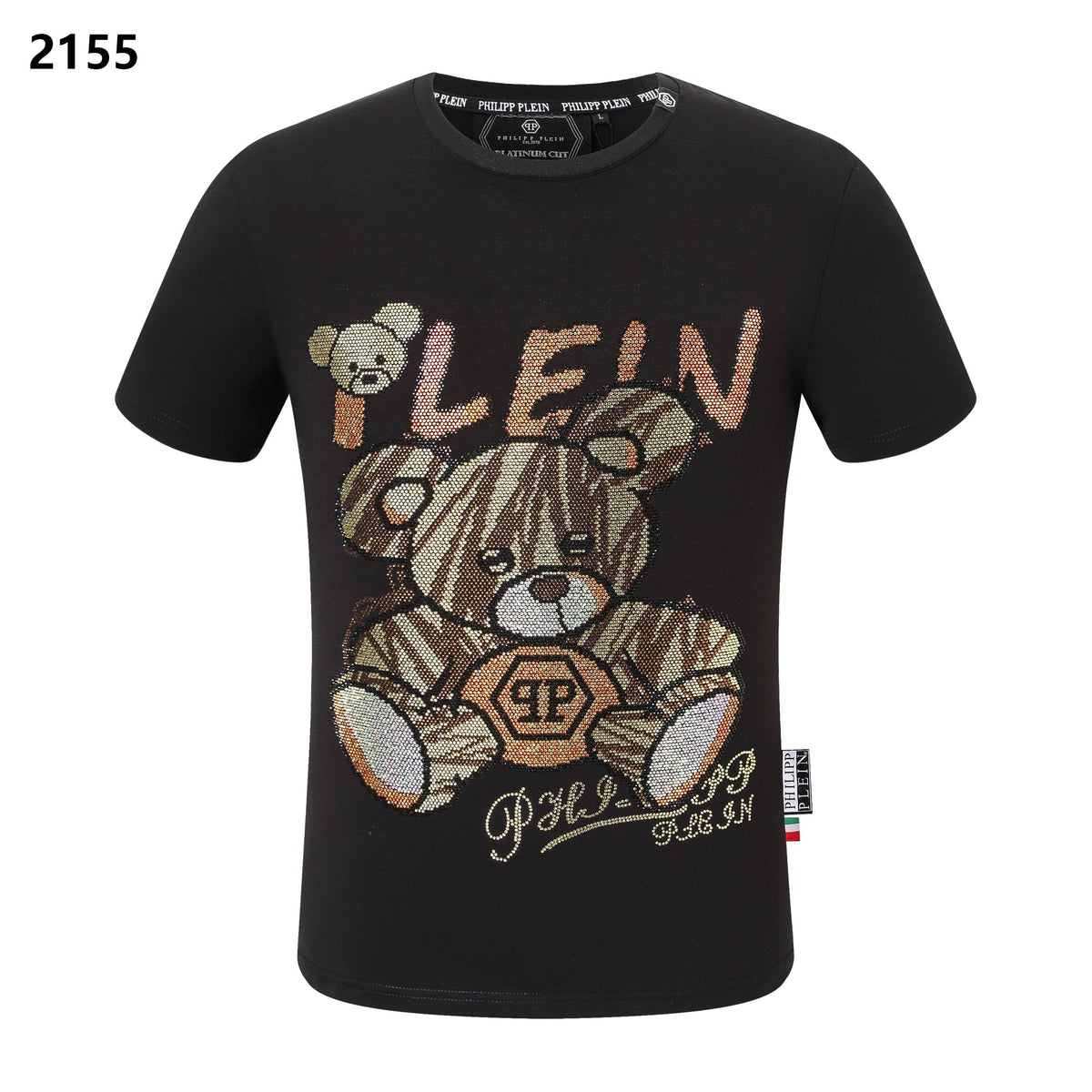 PP Men's Black Cotton Streetwear T-Shirt #62