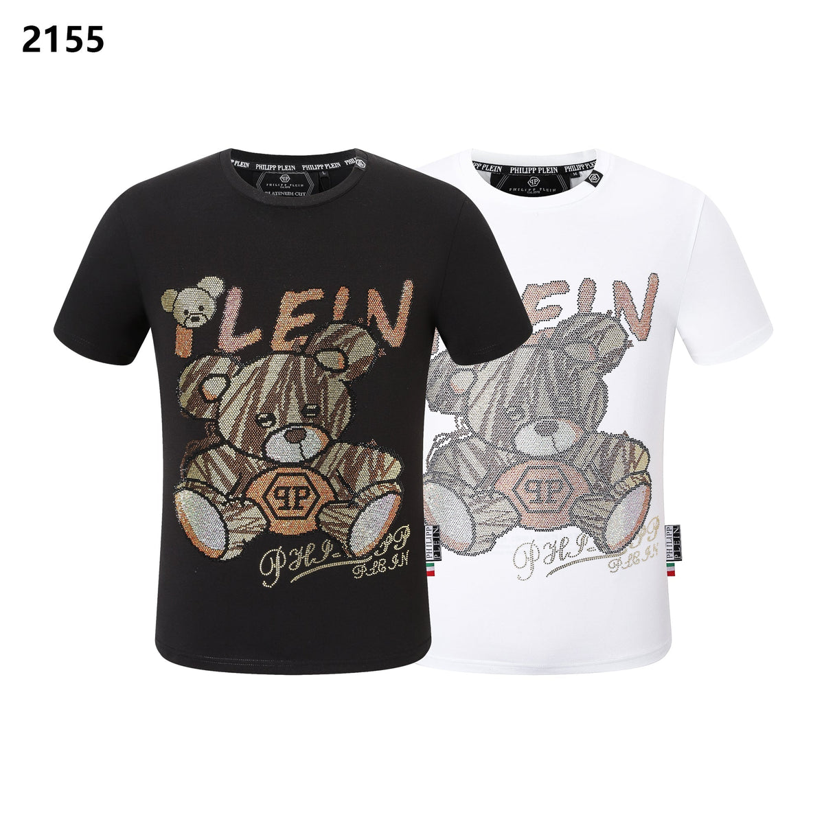 PP Men's Black Cotton Streetwear T-Shirt #62