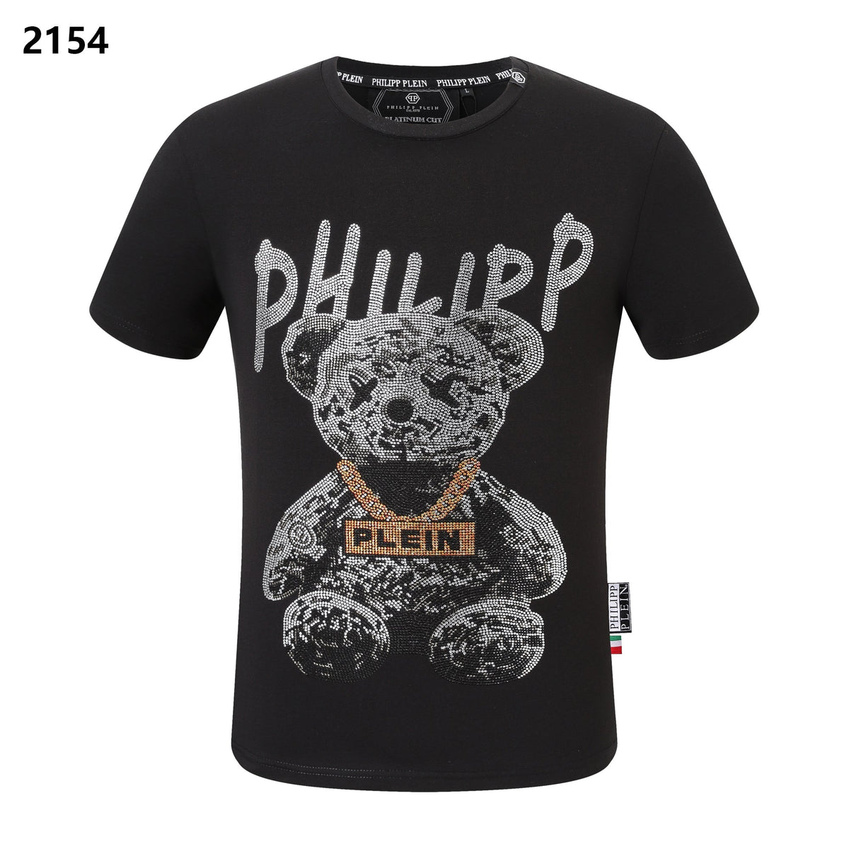 PP Black Streetwear Cotton T-Shirt #61 | Men's Tee
