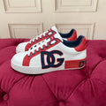White & Red Leather Casual Sneakers #2 | Men's Streetwear