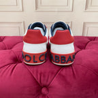White & Red Leather Casual Sneakers #2 | Men's Streetwear