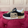 D*G Black Leather Casual Sneakers #4 | Men's Streetwear