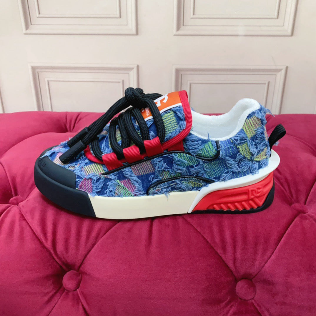 Blue Leather Casual Sneakers #12 | Men's Streetwear