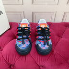 Blue Leather Casual Sneakers #12 | Men's Streetwear