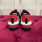2026 Premium Leather Casual Sneakers - Designer Unisex Shoes in Red, Blue & White