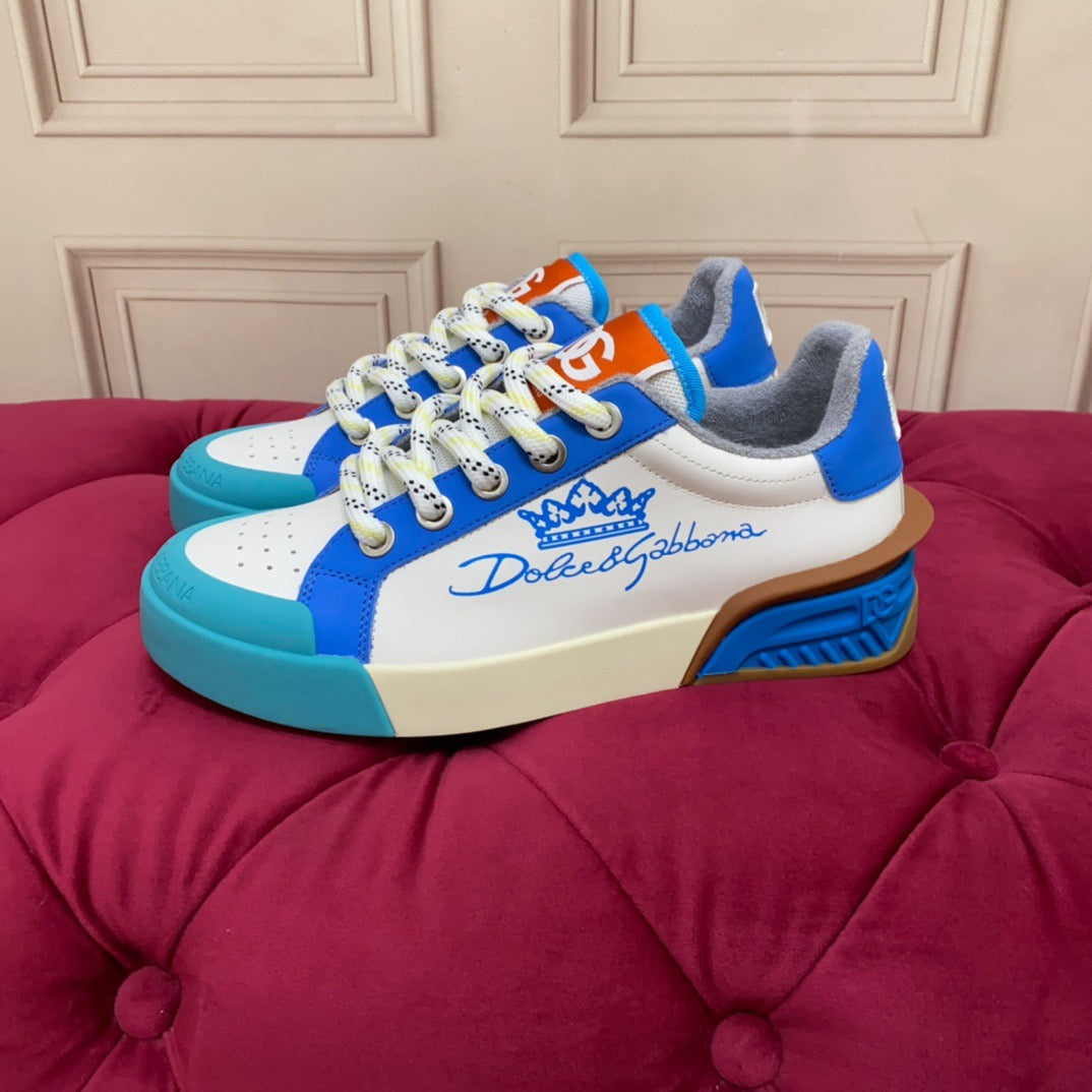 Red Leather Casual Sneakers #14 | Men's Streetwear