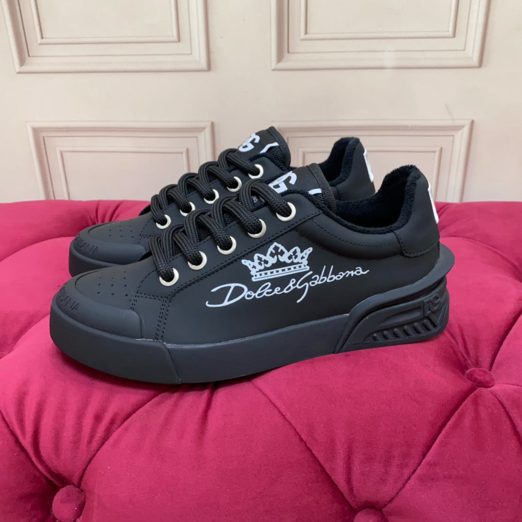 Red Leather Casual Sneakers #14 | Men's Streetwear