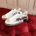 D*G White Leather Casual Sneakers #16 | Men's Streetwear