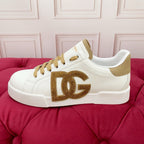 White & Gold Casual Sneakers #18 | Streetwear Shoes