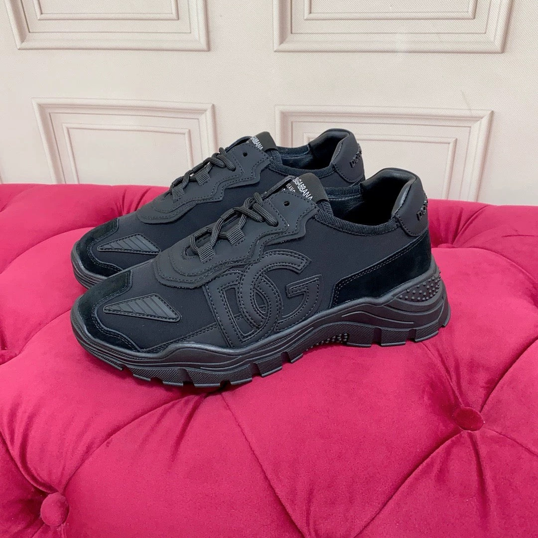 Blue Leather Casual Sneakers #32 | Men's Streetwear