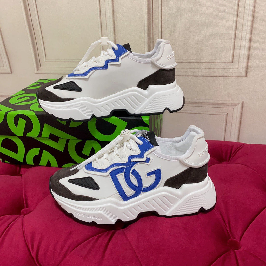 Blue Leather Casual Sneakers #32 | Men's Streetwear