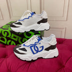 Blue Leather Casual Sneakers #32 | Men's Streetwear