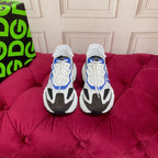Blue Leather Casual Sneakers #32 | Men's Streetwear