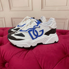 Blue Leather Casual Sneakers #32 | Men's Streetwear
