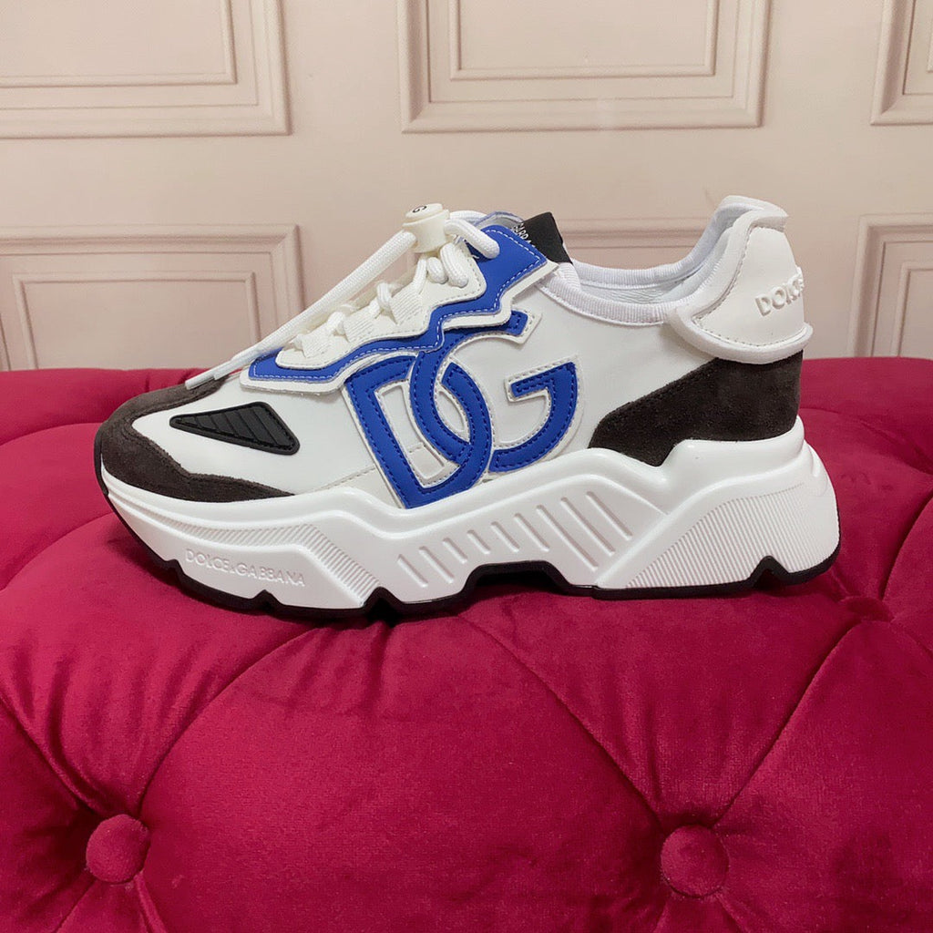 Blue Leather Casual Sneakers #32 | Men's Streetwear