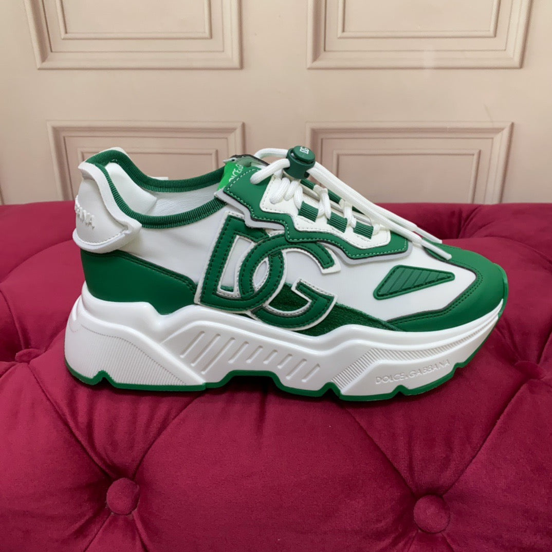 Green Leather Casual Sneakers #31 | Men's Streetwear