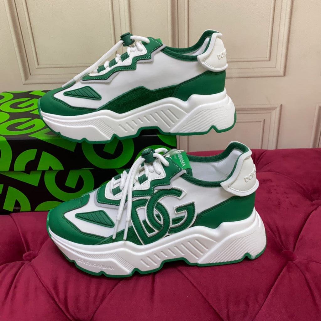 Green Leather Casual Sneakers #31 | Men's Streetwear