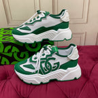 Green Leather Casual Sneakers #31 | Men's Streetwear