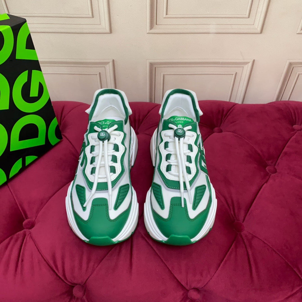 Green Leather Casual Sneakers #31 | Men's Streetwear