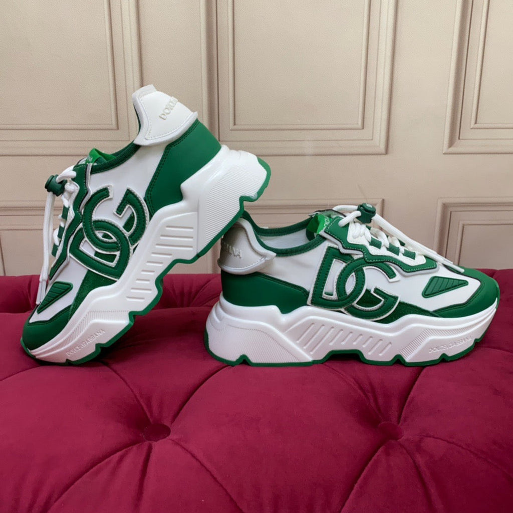 Green Leather Casual Sneakers #31 | Men's Streetwear