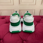 Green Leather Casual Sneakers #31 | Men's Streetwear