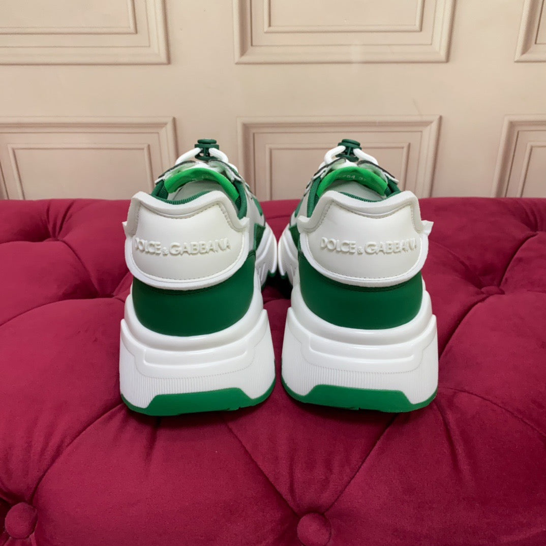 Green Leather Casual Sneakers #31 | Men's Streetwear