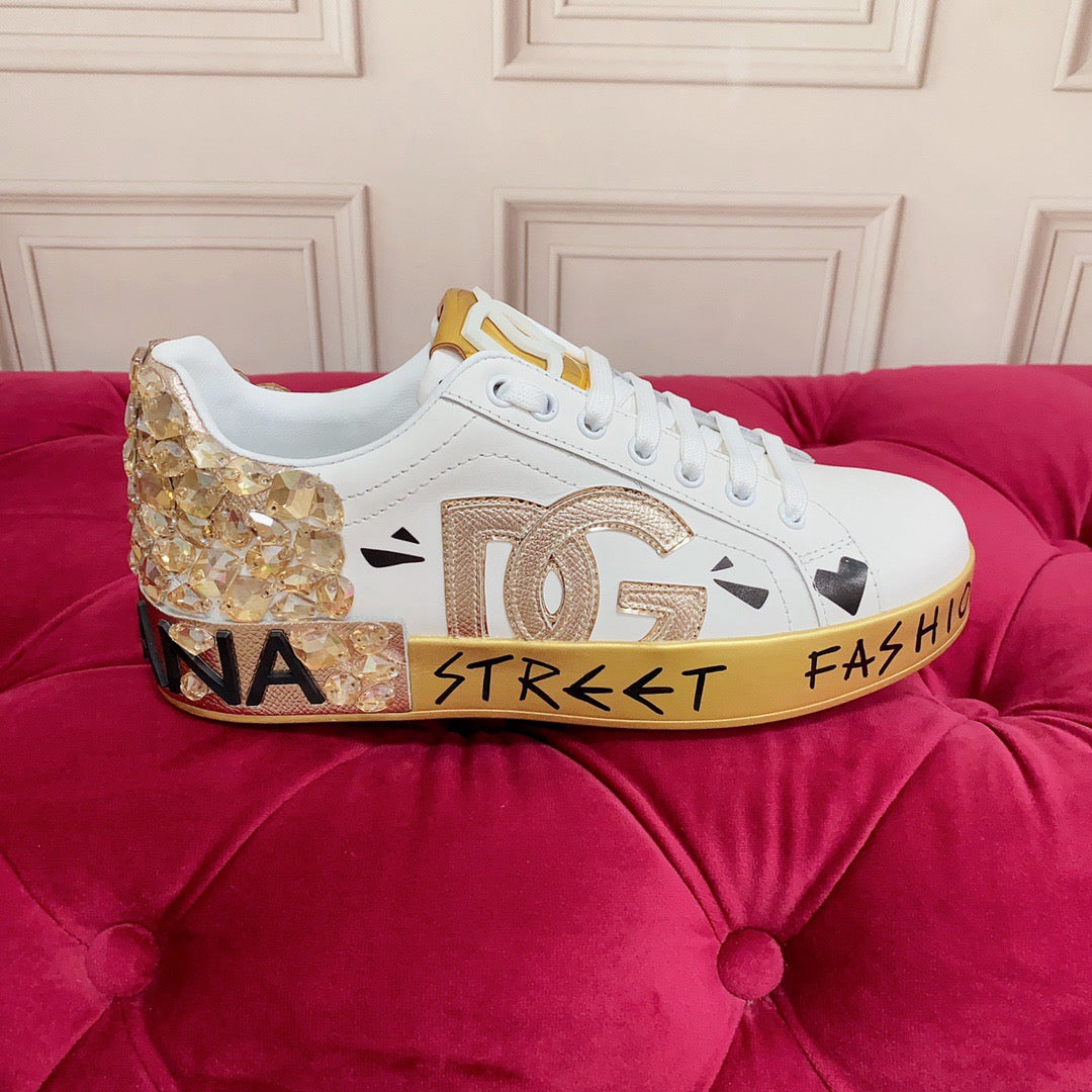 White Leather Casual Sneakers #55 | Men's Streetwear