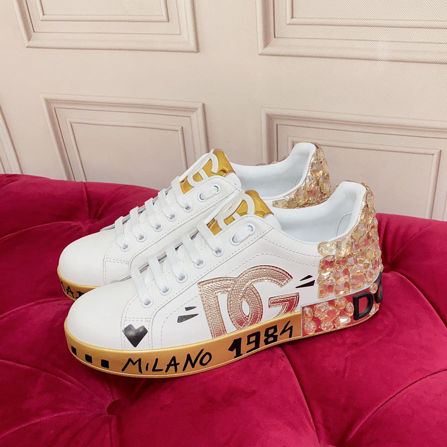 White Leather Casual Sneakers #55 | Men's Streetwear