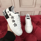 White & Red Leather Casual Sneakers #42 | Men's Streetwear
