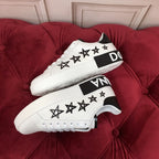 White & Red Leather Casual Sneakers #42 | Men's Streetwear