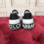 White & Red Leather Casual Sneakers #42 | Men's Streetwear
