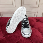 Gold Leather Casual Sneakers #41 | Men's Streetwear