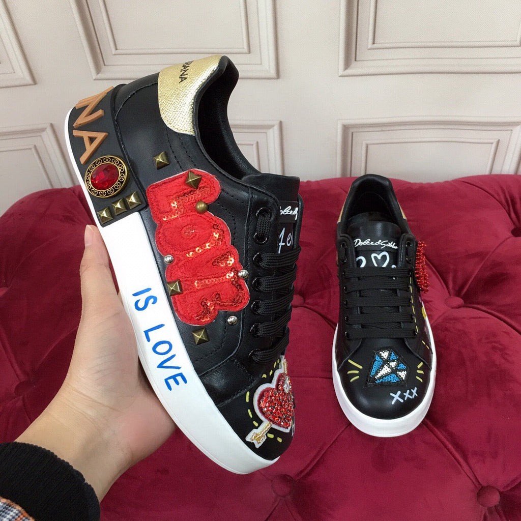 Black Leather Casual Sneakers #43 | Men's Streetwear