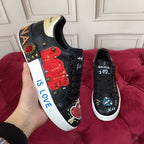 Black Leather Casual Sneakers #43 | Men's Streetwear