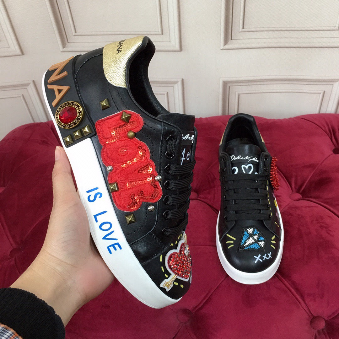 Black Leather Casual Sneakers #43 | Men's Streetwear