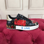 Black Leather Casual Sneakers #43 | Men's Streetwear